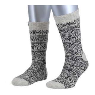 HomeOfSocks Wollsocken Flag Canada biege/schwarz - 1 Paar