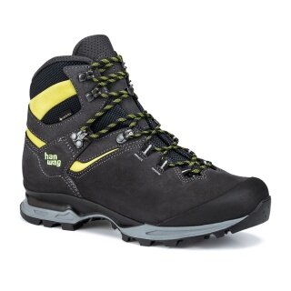 Hanwag Wanderschuhe Tatra Light GTX (Velourleder, wasserdicht, Trekking) asphaltgrau/gelb Herren