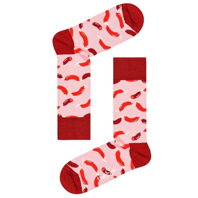 Happy Socks Tagessocke Crew Sausage (Wurst) pink - 1 Paar