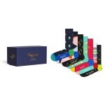 Happy Socks Tagessocke Crew 7 Tage dunkelblau <b>Geschenkbox</b> - 7 Paar