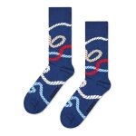 Happy Socks Tagessocke Crew Rope (Seil) navyblau - 1 Paar