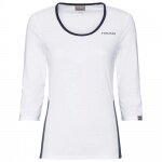 Head Tennis-3/4 Langarmshirt Club Tech weiss/dunkelblau Damen