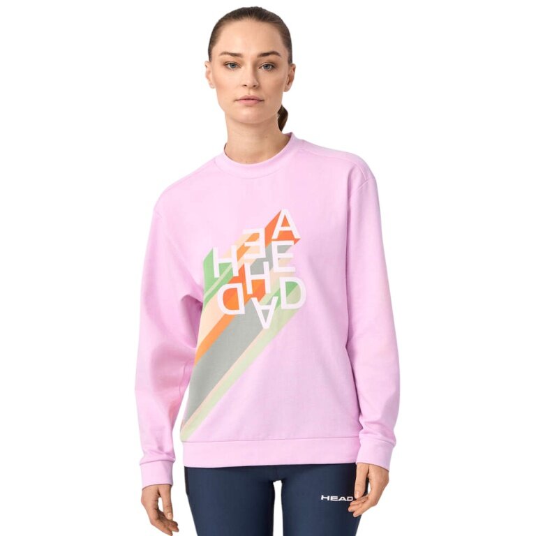 Head Pullover Rally Crewneck (Mischgewebe) rosa/bunt Damen