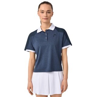 Head Tennis-Polo Play Tech (Polyester-Jacquard, schnelltrocknend) 2025 navyblau Damen