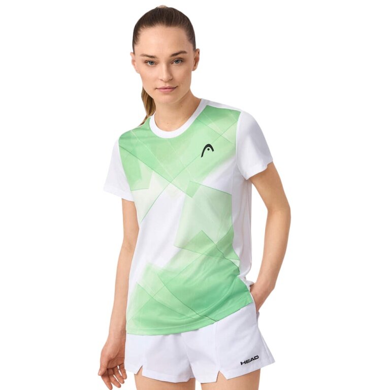 Head Tennis-Shirt Tie-Break (Moisture Transfer Microfiber Technologie) 2025 weiss/grün Damen