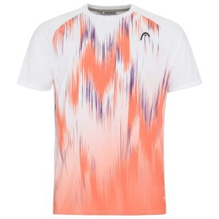 Head Tennis-Tshirt Topspin (schnelltrocknend, modern) weiss/orange Herren