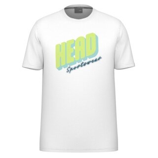 Head Tennis-Tshirt Vision (feuchtigkeitsabsorbierend) 2025 weiss/limegelb Herren