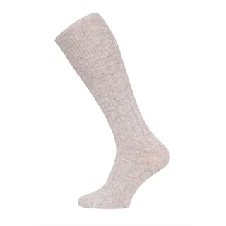 HomeOfSocks Kniestrümpfe Luxuriöse (Merinowolle und Kaschmir) grau - 1 Paar