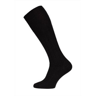 HomeOfSocks Kniestrümpfe Luxuriöse (Merinowolle und Kaschmir) schwarz - 1 Paar