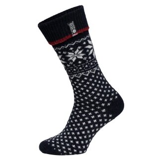 HomeOfSocks Lammwollsocke Skandinavisch Flag 47 navyblau - 1 Paar