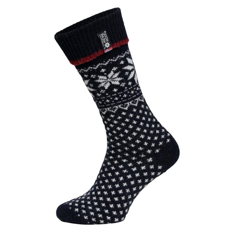 HomeOfSocks Lammwollsocke Skandinavisch Flag 47 navyblau - 1 Paar