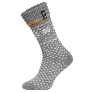 HomeOfSocks Lammwollsocke Skandinavisch Flag 47 grau - 1 Paar