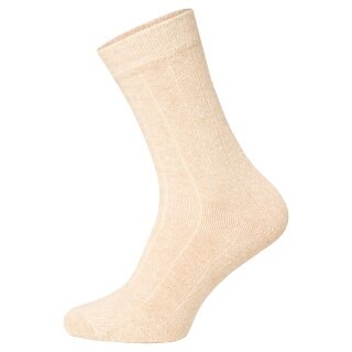 HomeOfSocks Wollsocke Luxuriöse (Merinowolle und Kaschmir) beige - 2 Paar