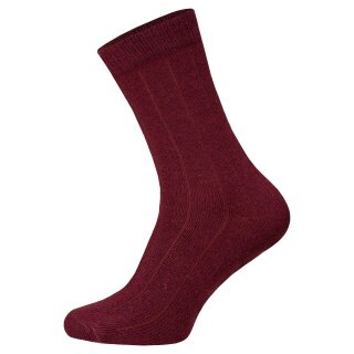 HomeOfSocks Wollsocke Luxuriöse (Merinowolle und Kaschmir) bordeaux/rot - 2 Paar