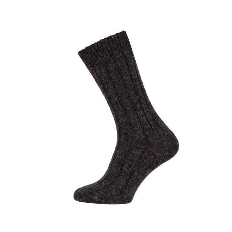 HomeOfSocks Wollsocke Hygge Alpaka (Schurwolle und Alpakawolle) anthrazitgrau - 1 Paar