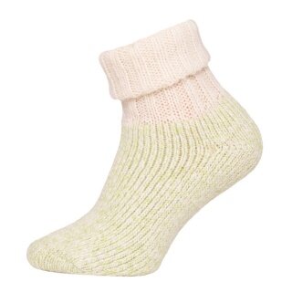 HomeOfSocks Wollsocke Pastell beige/hellgrün - 1 Paar