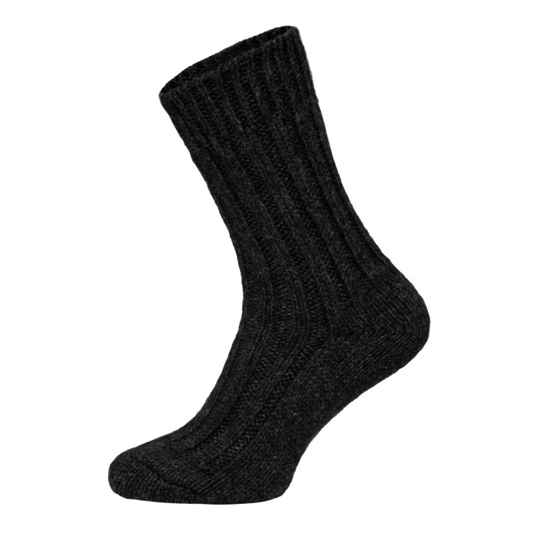 HomeOfSocks Wollsocken Alpaka Natur schwarz - 2 Paar