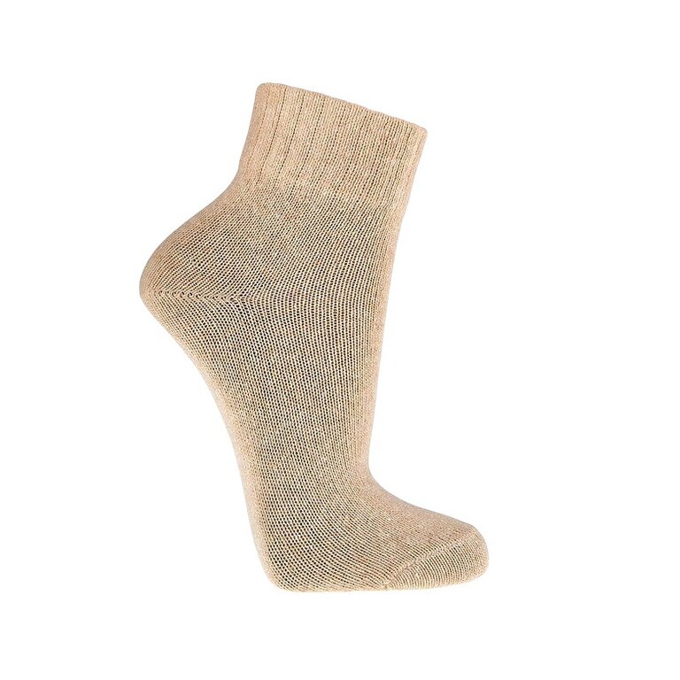 HomeOfSocks Wollsocken Sneaker (Merinowolle und Kaschmir) beige - 2 Paar