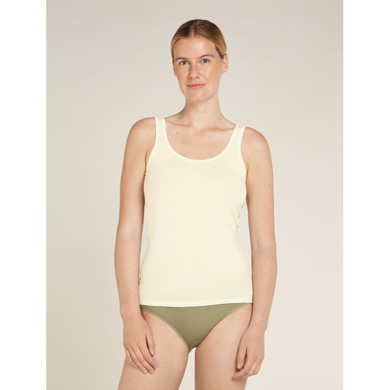 Icebreaker Unterwäsche Tank Top Siren - Merinowolle - undyed weiss Damen