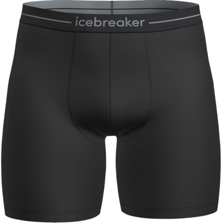 Icebreaker Boxershort Anatomica Long 150 (Merinowolle, längerer Schnitt) Unterwäsche schwarz Herren