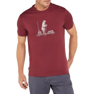 Icebreaker Funktions-Tshirt Merino 150 Tech Lite Tee Polar Paddle (Merinowolle) dunkelrot Herren