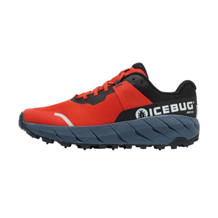 Icebug Winter-Trail-Laufschuhe Arcus BUGrip (mit Spikes, wasserabweisend) rot/dunkelblau Herren