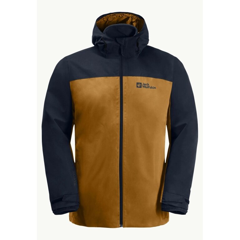 Jack Wolfskin Winterjacke Taubenberg 3in1 2024 (wasser- und winddicht, Fleece-Innenjacke) distelgelb Herren