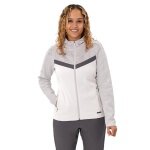 JAKO Kapuzenjacke Iconic (Polyester-Fleece, Seitentaschen mit Reißverschluss) weiss/grau/anthrazitgrau Damen