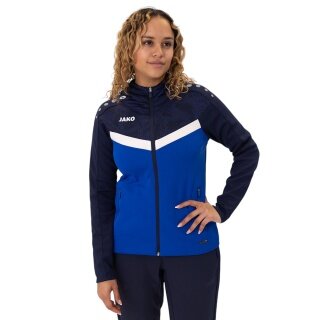 JAKO Kapuzenjacke Iconic (Polyester-Fleece, Seitentaschen mit Reißverschluss) royalblau/marineblau Damen