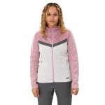 JAKO Kapuzenjacke Iconic (Polyester-Fleece, Seitentaschen mit Reißverschluss) hellgrau/pink/anthrazitgrau Damen