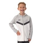 JAKO Kapuzenjacke Iconic (Polyester-Fleece, Seitentaschen mit Reißverschluss) weiss/grau/anthrazitgrau Kinder