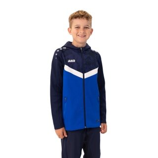 JAKO Kapuzenjacke Iconic (Polyester-Fleece, Seitentaschen mit Reißverschluss) royalblau/marineblau Kinder