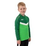 JAKO Langarmshirt Ziptop Iconic (angenehmer Tragekomfort) grün/dunkelgrün Kinder