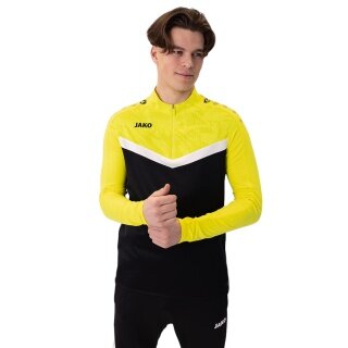 JAKO Langarmshirt Ziptop Iconic (angenehmer Tragekomfort) schwarz/gelb Herren