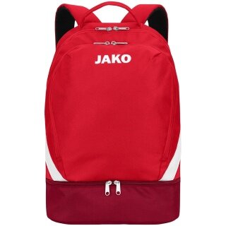 JAKO Rucksack Iconic mit Bodenfach rot/weinrot - 28x21x46cm