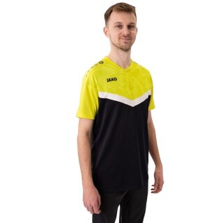 JAKO Sport-Polo Iconic (Polyester-Micro-Mesh) schwarz/gelb Herren