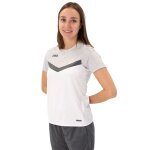 JAKO Sport-Shirt Iconic (Polyester-Micro-Mesh) weiss/hellgrau/anthrazitgrau Damen