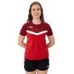 JAKO Sport-Tshirt Iconic (Polyester-Micro-Mesh) rot/weinrot Damen