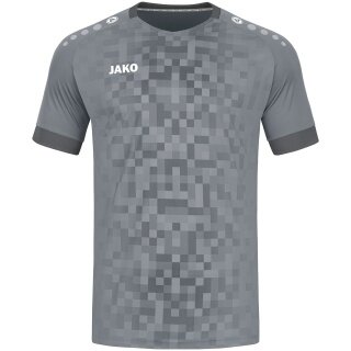 JAKO Sport-Tshirt Trikot Pixel (atmungsaktiv, schnelltrocknend) dunkelgrau Kinder