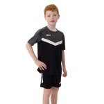 JAKO Sport-Tshirt Iconic (Polyester-Micro-Mesh) schwarz/anthrazitgrau Kinder