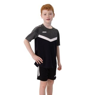 JAKO Sport-Tshirt Iconic (Polyester-Micro-Mesh) schwarz/anthrazitgrau Kinder