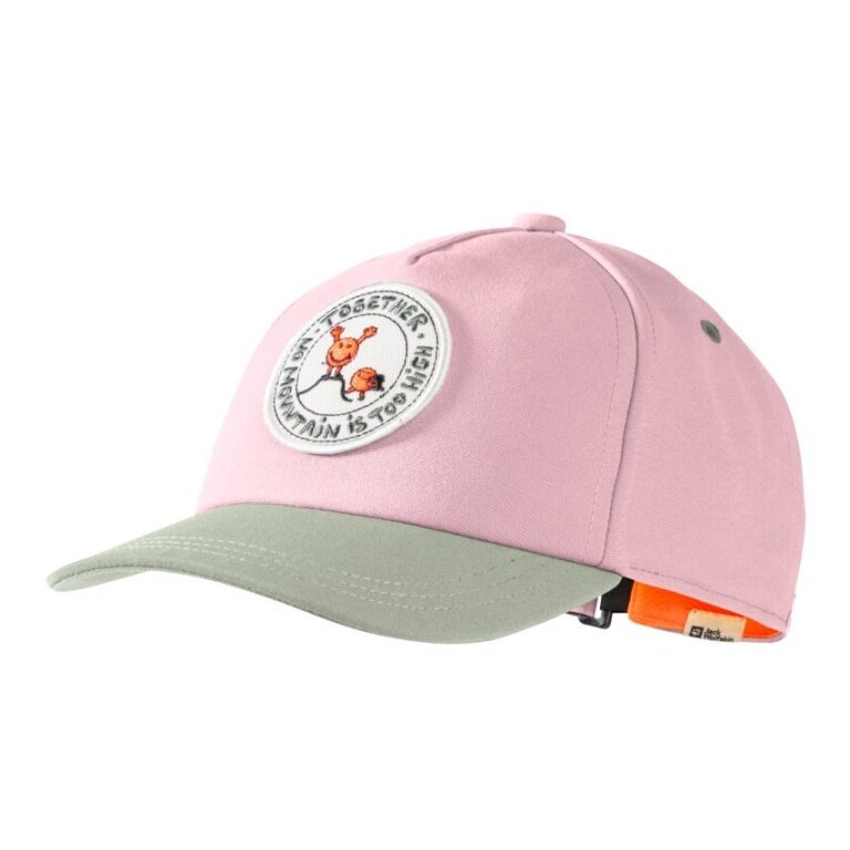 Jack Wolfskin Basecap SmileyWorld Badge Cap pink/grau Kinder