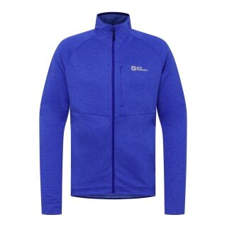 Jack Wolfskin Fleecejacke Taiga Full Zip (elastische Bünd) blau Herren