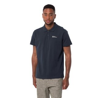 Jack Wolfskin Freizeit-Polo Essential (Bio-Baumwolle) nachtblau Herren