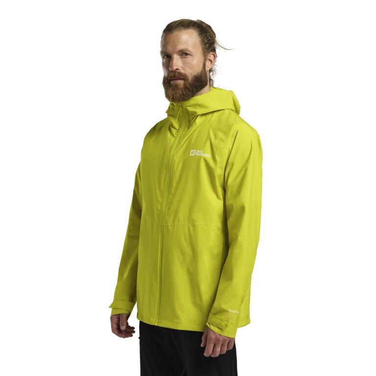 Jack Wolfskin Regenjacke Prelight 2.5 Lagen LT (leicht, wasserdicht, atmungsaktiv) gelb Herren