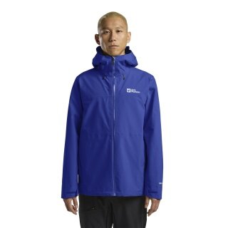 Jack Wolfskin Wanderjacke-/Regenjacke Highest Peak 3-Lagen (wasserdicht, winddicht, atmungsaktiv) vibrant blau Herren