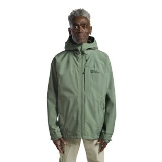 Jack Wolfskin Regenjacke Tempest 2-Lagen (Wetterschutzjacke, wasserdicht) eucalyptusgrün Herren