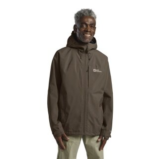 Jack Wolfskin Regenjacke Tempest 2-Lagen (Wetterschutzjacke, wasserdicht) coffeebraun Herren