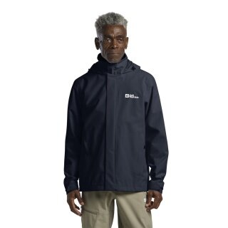 Jack Wolfskin Regenjacke Trailtime 2-Lagen (wasserdicht, atmungsaktiv) dunkelblau Herren