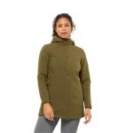 Jack Wolfskin Softshellmantel Windland Coat (winddicht, wasserabweisend, atmungsaktiv) olivegrün Damen